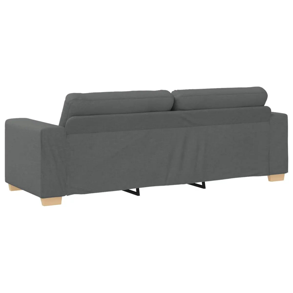 Modular Sofa Set 3-Piece Living Room Couch Grey Linen-blend Fabric Lounger
