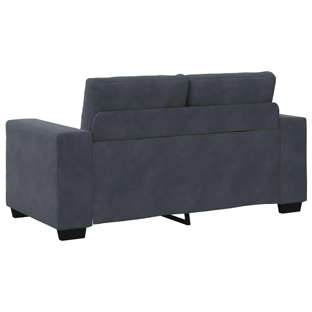 3 Piece Sofa Set for Living Room Grey Velvet Armchair 2 Seater 3 Seater Modern