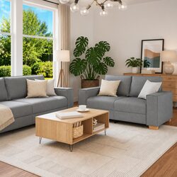 Grey 2 Piece Sofa Set Specifications and Features