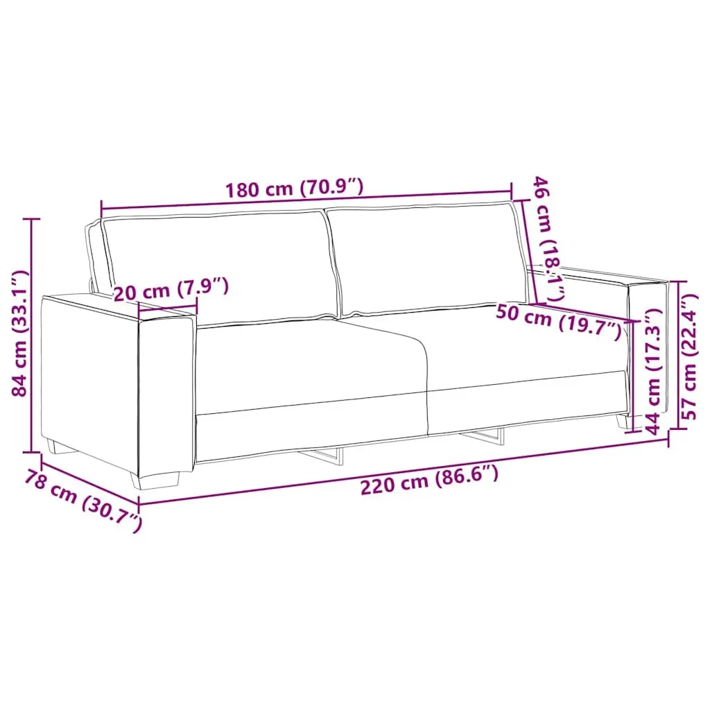 2 Piece Sofa Set Grey Velvet Living Room