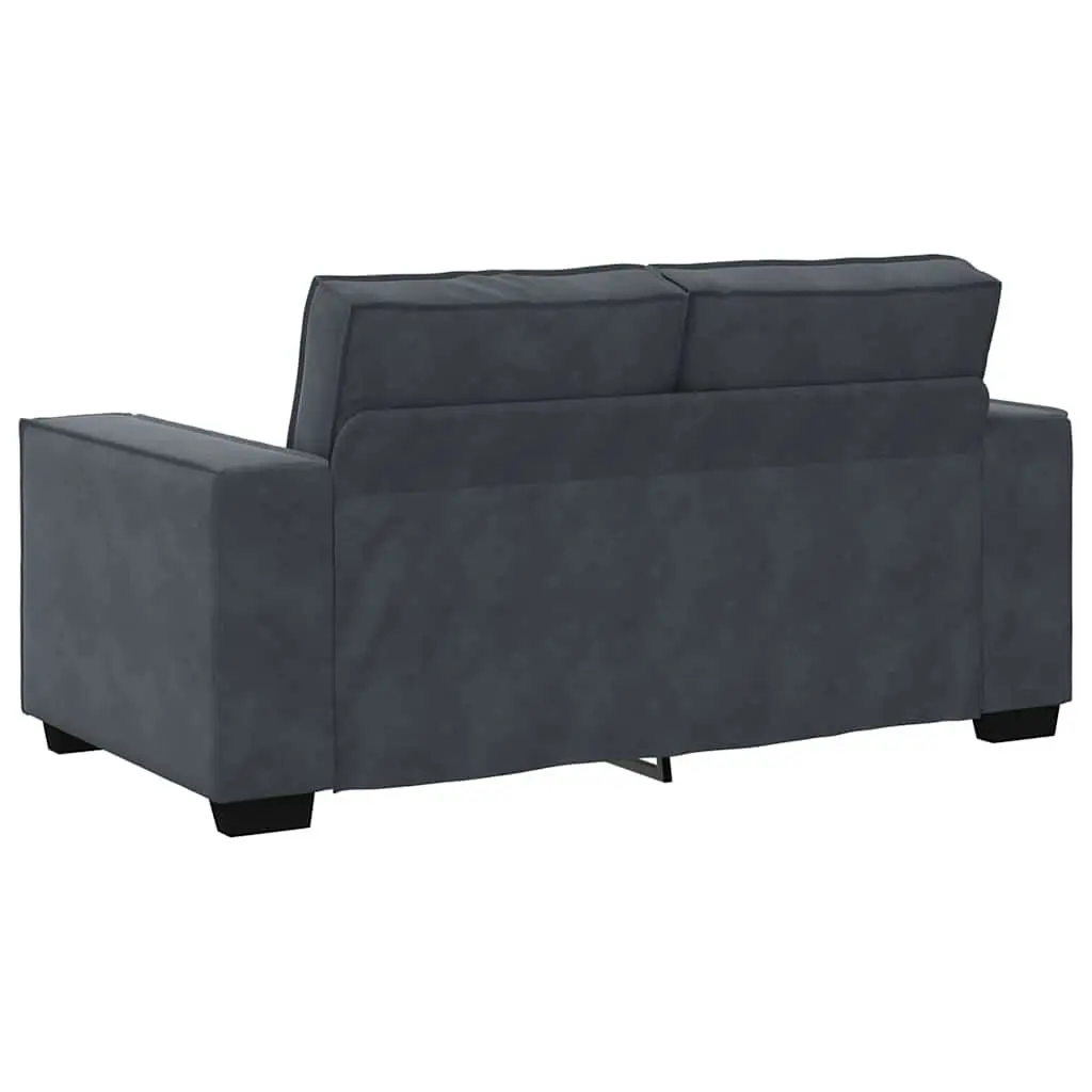 Sofa Set Living Room Grey Velvet 2 Piece