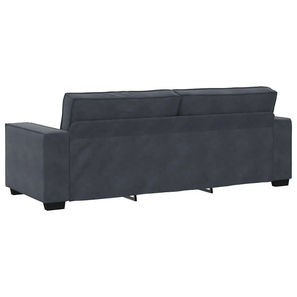 Sofa Set Living Room Grey Velvet 2 Piece