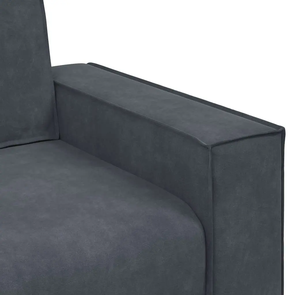 Sofa Set Living Room Grey Velvet 2 Piece