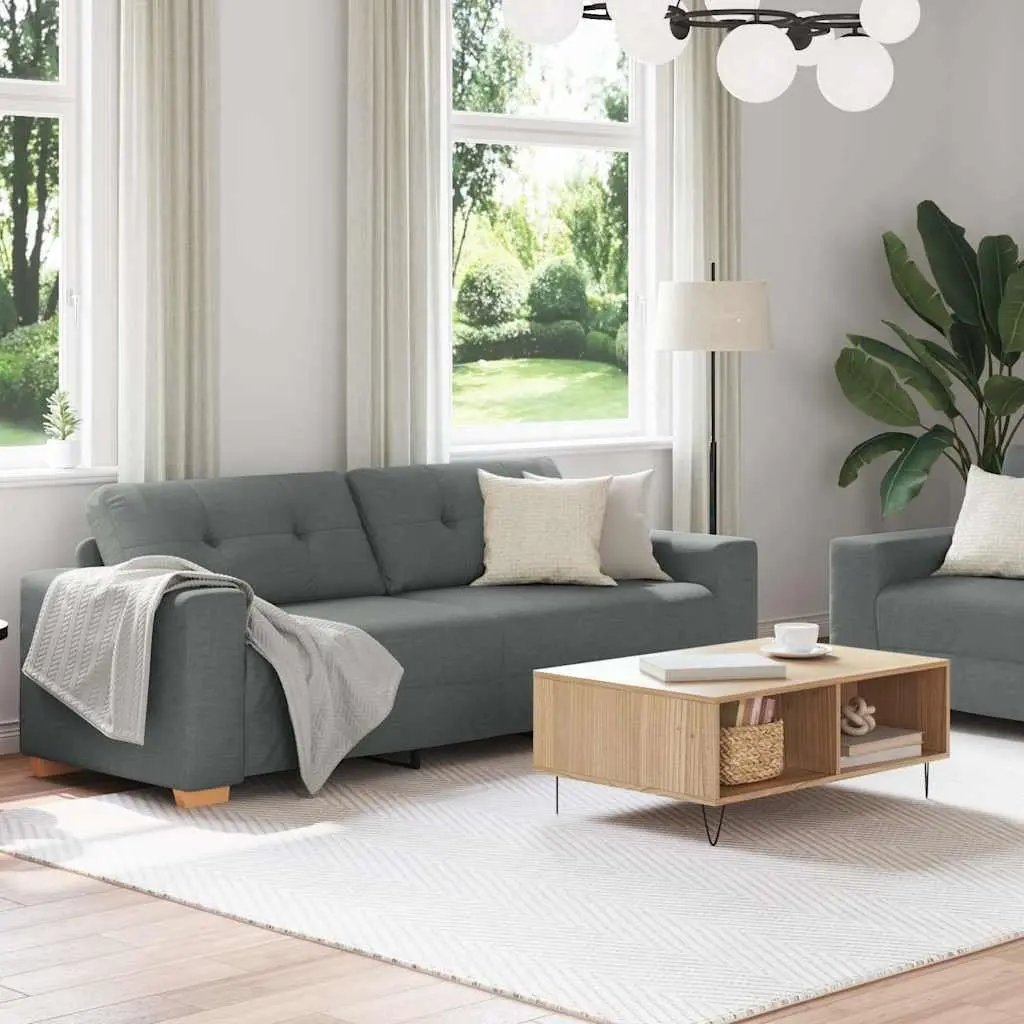 2 Piece Grey Sofa Set