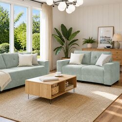 Specifications of Grey Velvet 2 Piece Sofa Set