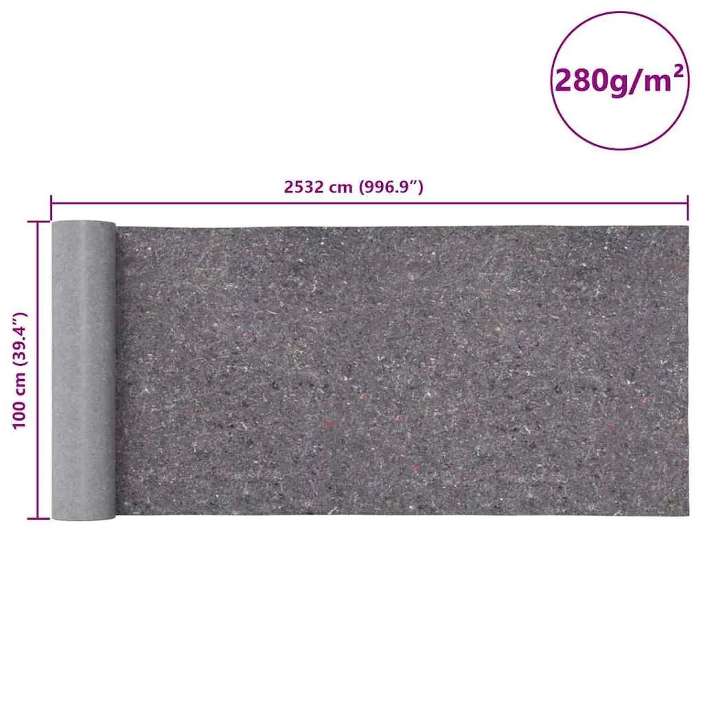 Painter Fleece Floor Protection Non-slip 25m x 1m 2 Piece