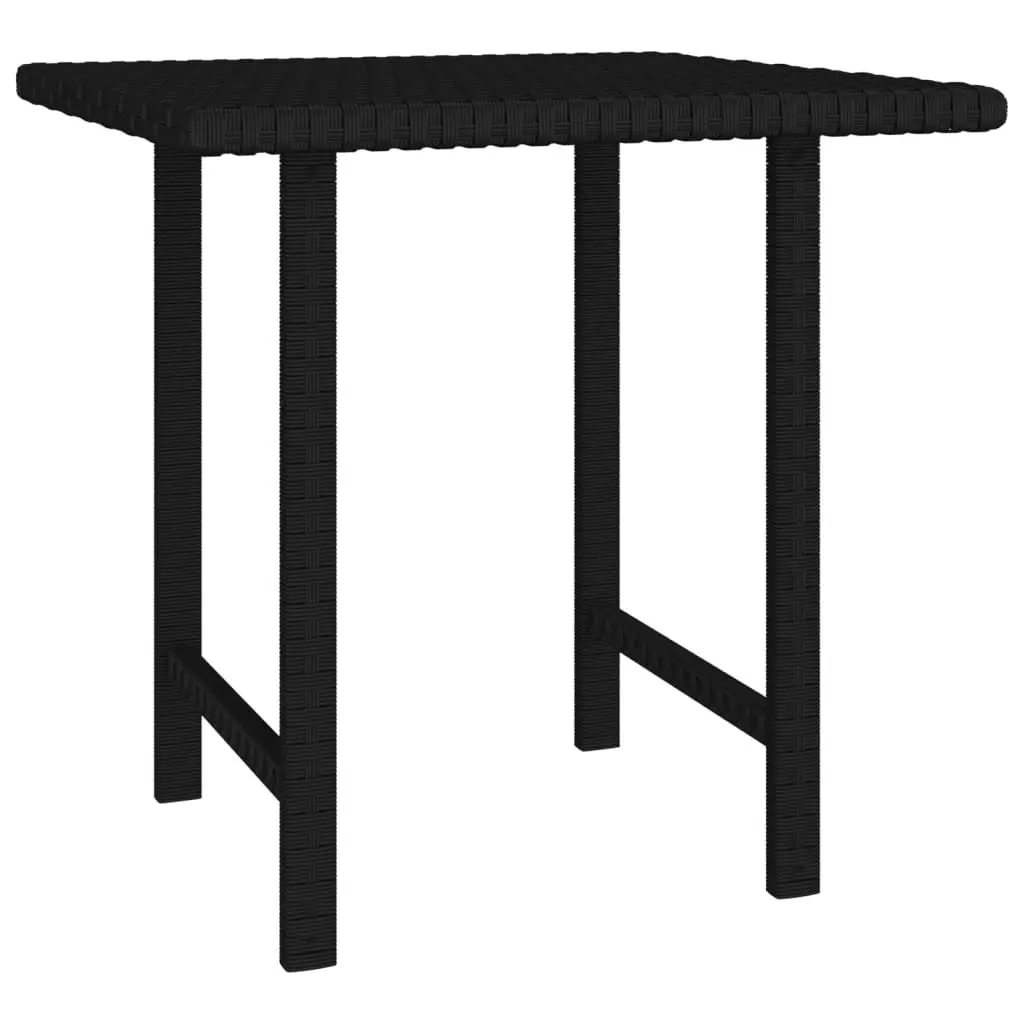 Outdoor Side Tables Set 3 Piece Black Garden Patio Furniture