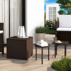 3-Piece Brown Outdoor Side Tables Set Specifications