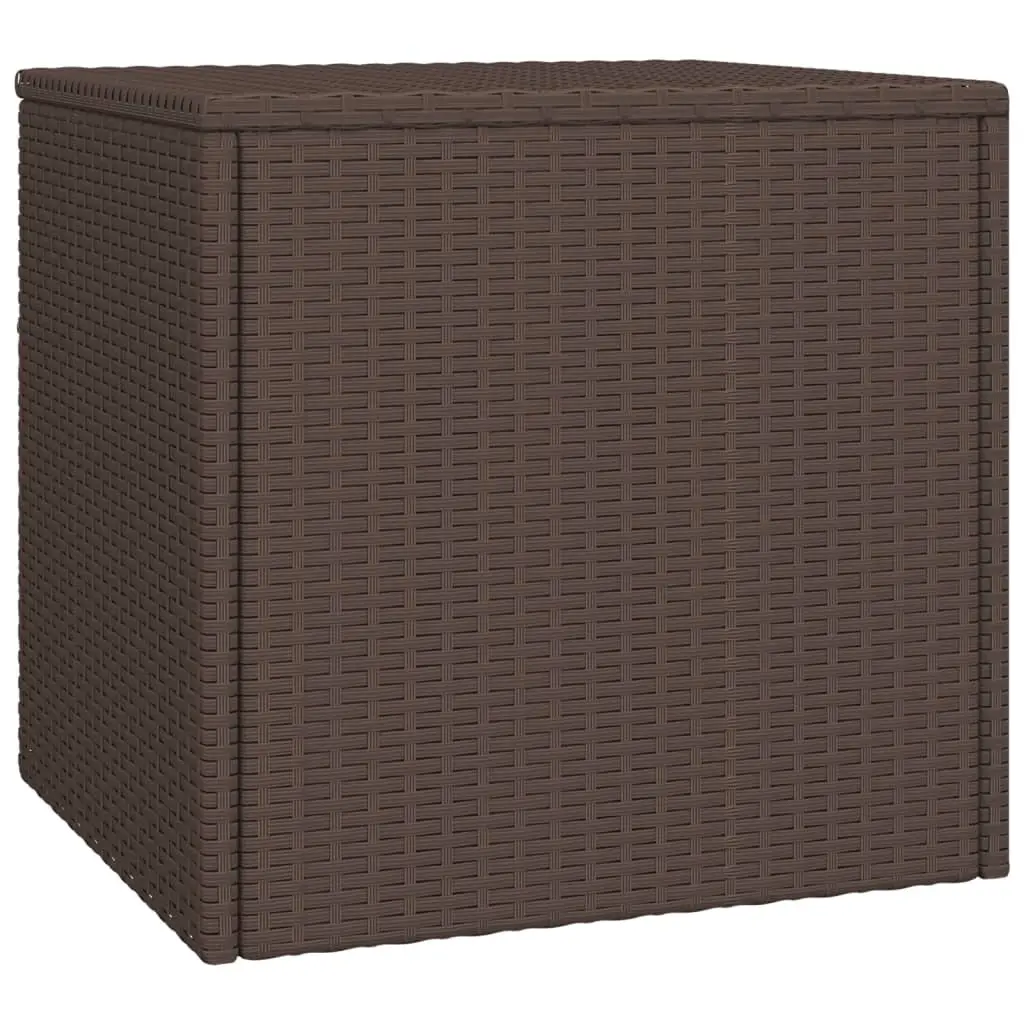 Outdoor Side Table Set 3 Piece Brown Patio Furniture Poly Rattan