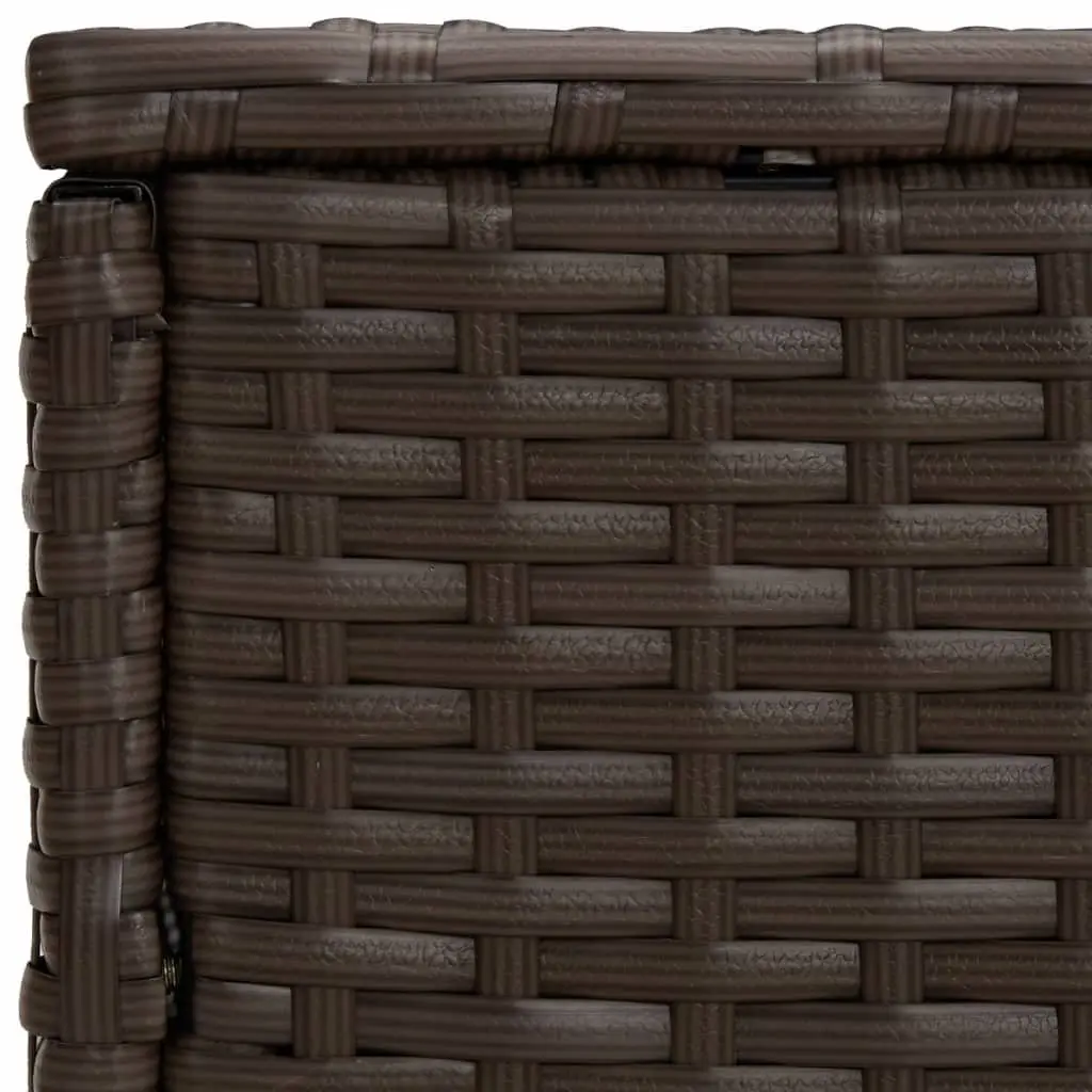 Outdoor Side Table Set 3 Piece Brown Patio Furniture Poly Rattan
