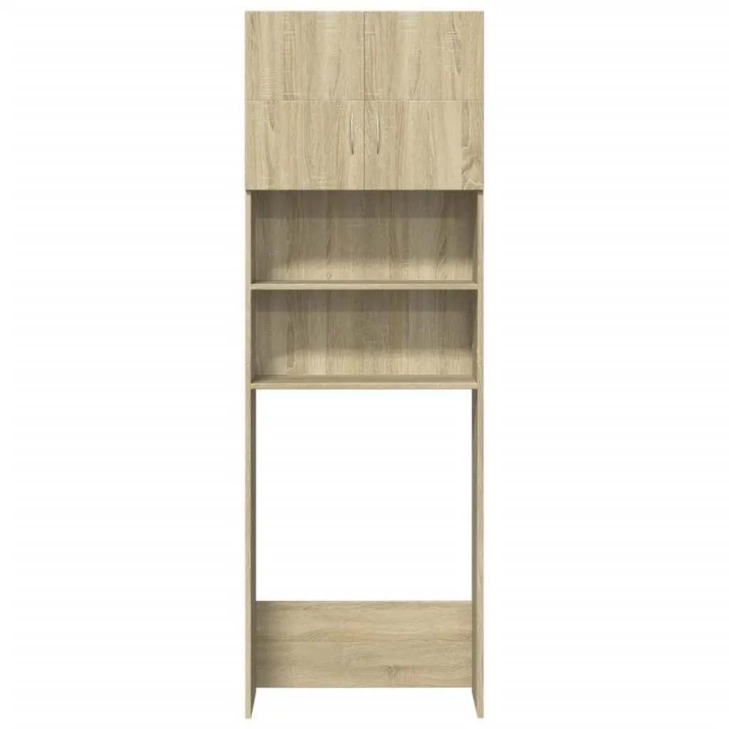 Bathroom Furniture Set Above Washing Machine 2pcs Sonoma Oak