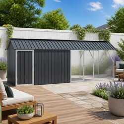 Bird Cage Anthracite Outdoor Aviary Galvanised Steel Garden Patio Large