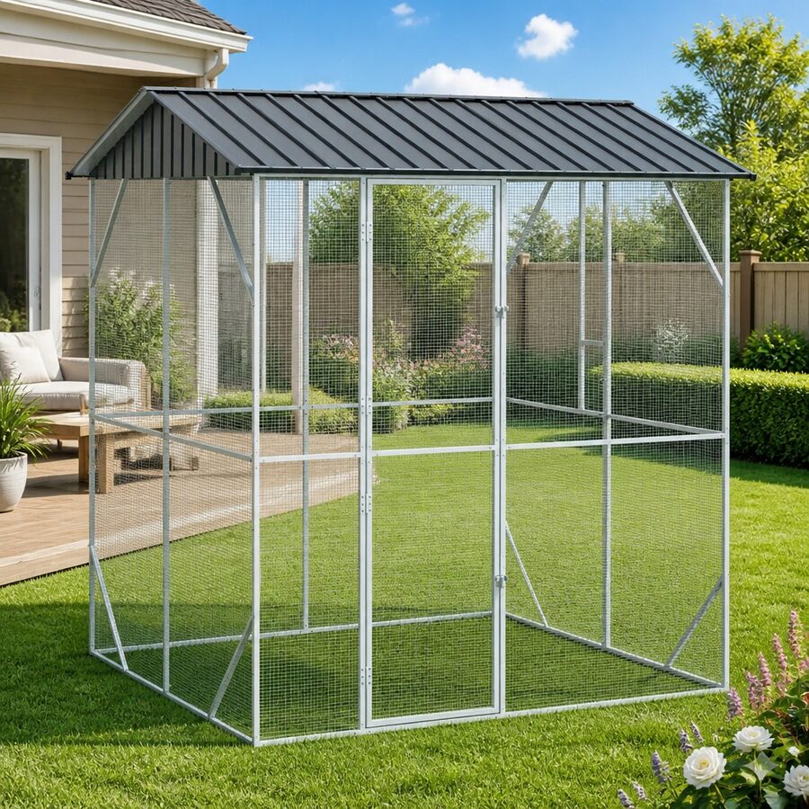 Rectangular Outdoor Bird Cage - Dimensions 215x208x247cm