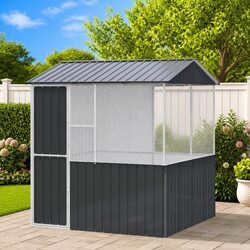 Bird Cage Dimensions: 215x209x230cm, Galvanised Steel