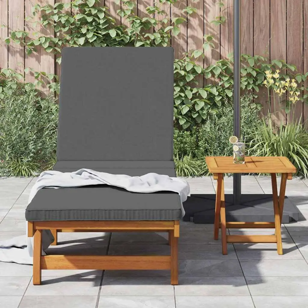 Sun Lounger Outdoor Garden Terrace 2 pcs Solid Acacia Wood Adjustable Backrest Footrest Brown