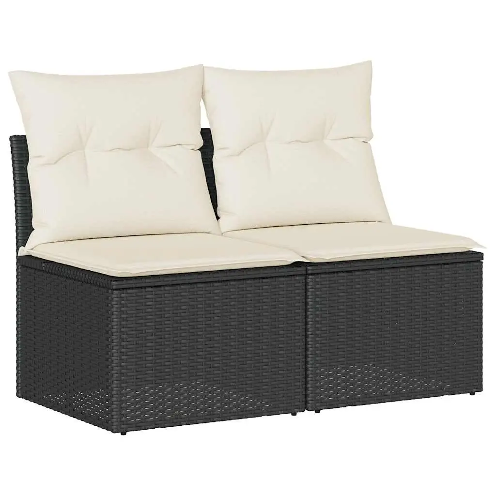 Garden Sofa Set Outdoor Patio Furniture 2 Piece Black