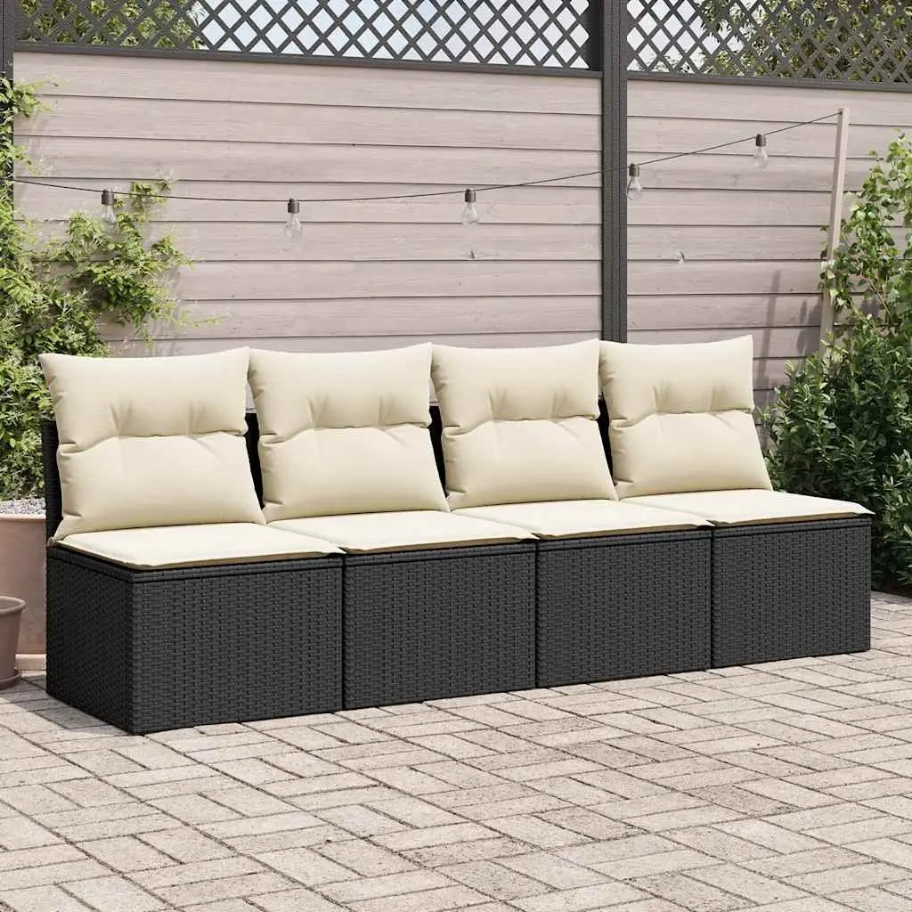 Garden Sofa Set Outdoor Patio Furniture 2 Piece Black