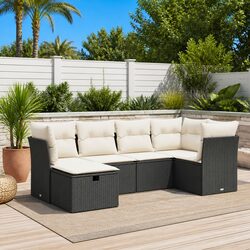 6 Piece Modular Garden Sofa Set with Storage Capacity