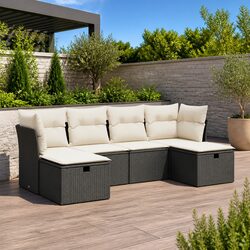 6-Piece Modular Garden Sofa Set - Dimensions and Specs