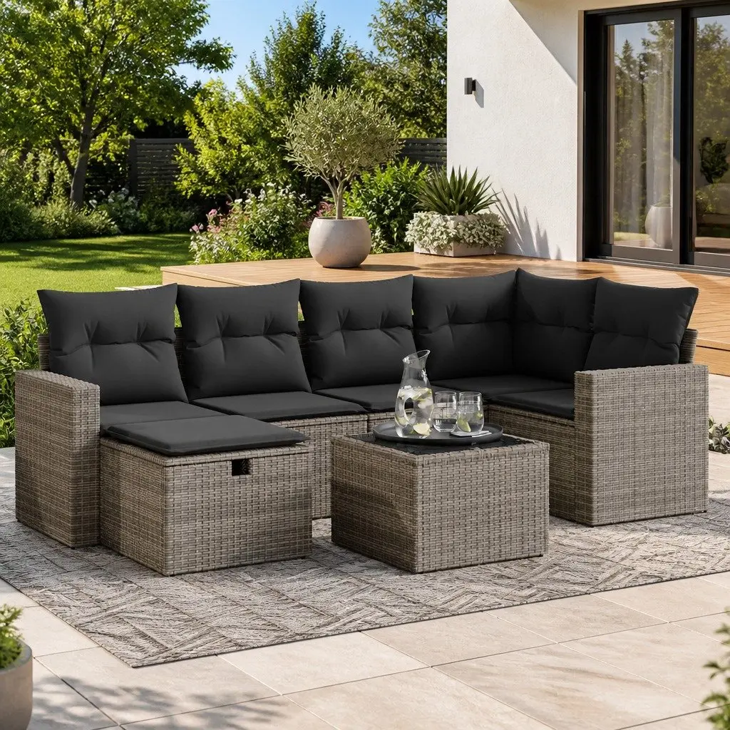 Garden Sofa Set Outdoor Furniture Patio 7 Piece