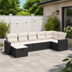 Specifications of 7 Piece Outdoor Garden Sofa Set in Black