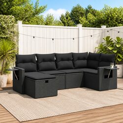 6 Piece Modular Garden Sofa Set with Cushions