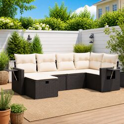 Garden Sofa Set: 6 Piece Modular Outdoor Furniture