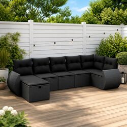 Garden Sofa Set Specifications: 7 Piece Modular Design