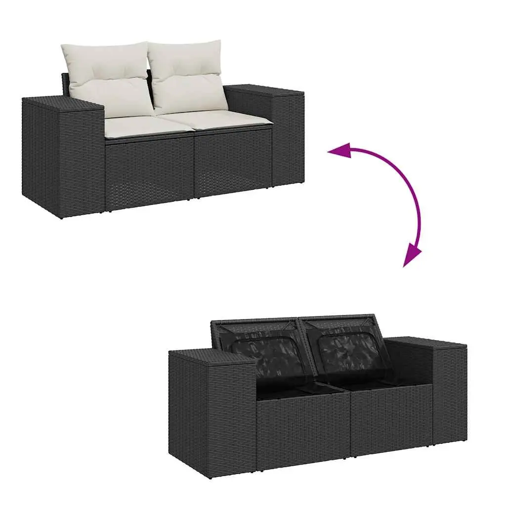 5 Piece Modular Garden Sofa Set with Cushions Included