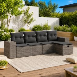 5 Piece Grey Garden Sofa Set Specifications and Features