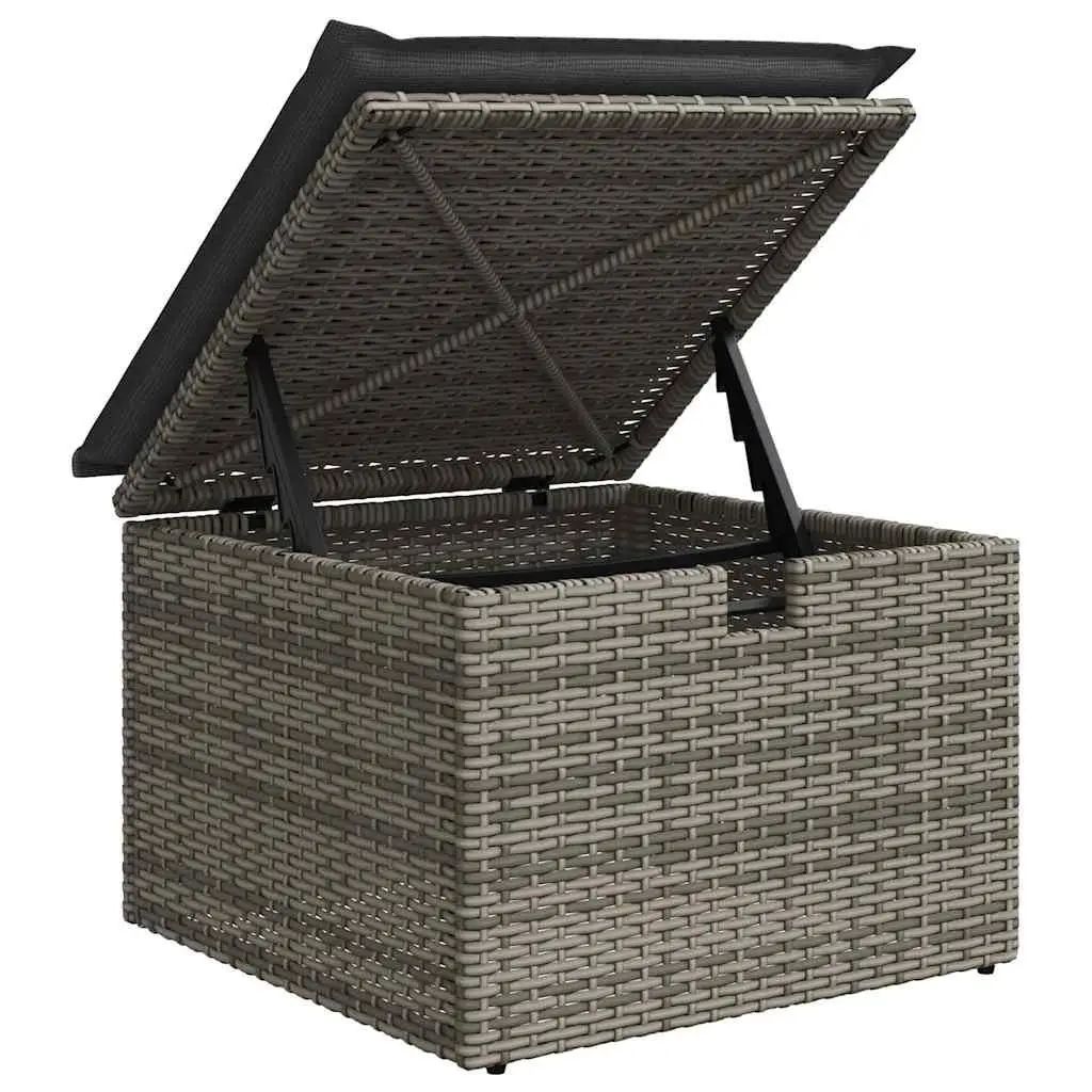 Garden Sofa Set 6 Piece Outdoor Furniture Patio Grey Poly Rattan Modular with