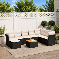 9 Piece Garden Sofa Set Specifications – Black Rattan