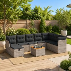 Specifications of 9 Piece Garden Sofa Set with Modular Design