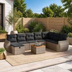 Specifications of Grey Modular 9 Piece Garden Sofa Set