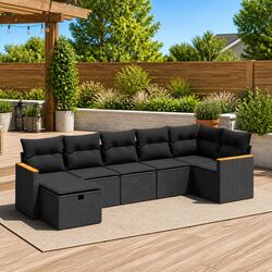 Detailed Specifications of 7 Piece Garden Sofa Set