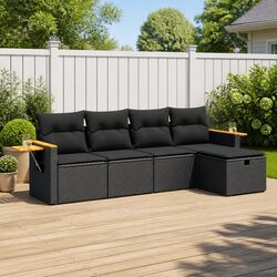 Garden Sofa Set 5 Piece Outdoor Furniture Patio Lounge with Cushions Storage