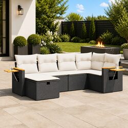 Specifications of 6 Piece Garden Sofa Set with Cushions