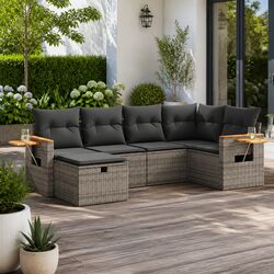 Specifications of 6-Piece Grey Outdoor Garden Sofa Set