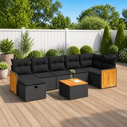 8 Piece Garden Sofa Set Dimensions & Materials