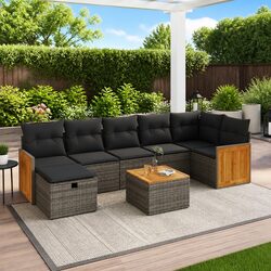 8 Piece Garden Sofa Set: Specifications and Features