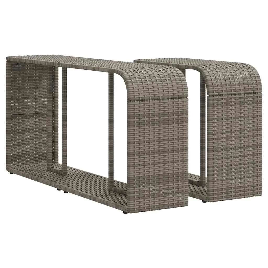 Garden Sofa Set 11 Piece Outdoor Furniture Grey Poly Rattan Patio Lounge with