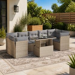 Specifications of Beige 8 Piece Outdoor Sofa Set