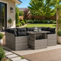 Specifications for 7-Piece Grey Garden Sofa Set