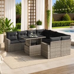 9 Piece Garden Sofa Set Dimensions and Specs