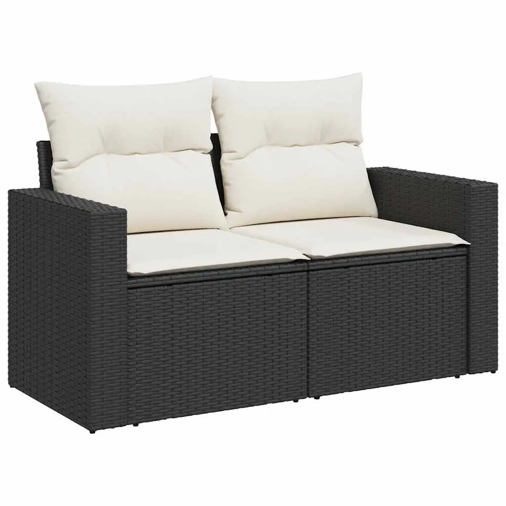 10 Piece Garden Sofa Set for Patio Outdoor Use Black