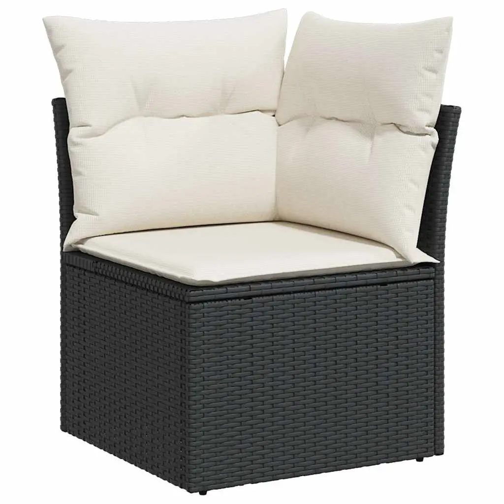7-Piece Garden Sofa Set in Black