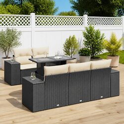 6 Piece Modular Garden Sofa Set Dimensions and Specs