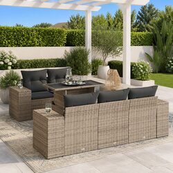 Specifications for Grey Outdoor 6-Piece Garden Sofa Set