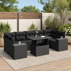 Specifications of the 8-Piece Black Outdoor Garden Sofa Set