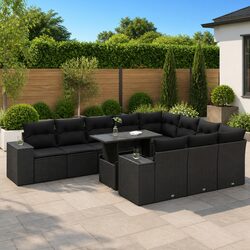 Specifications of 11-Piece Black Modular Outdoor Sofa Set